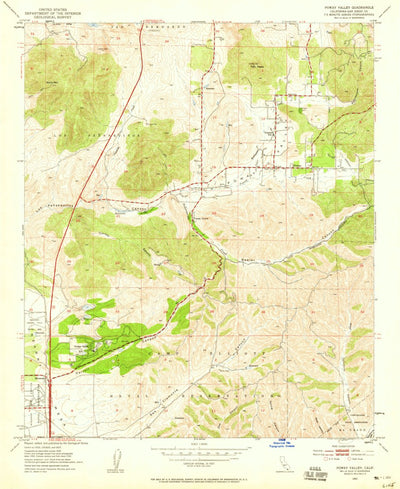 United States Geological Survey Poway, CA (1952, 24000-Scale) digital map
