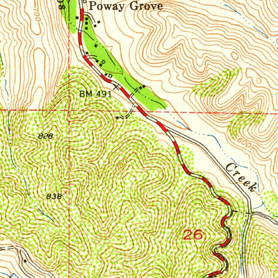 United States Geological Survey Poway, CA (1952, 24000-Scale) digital map