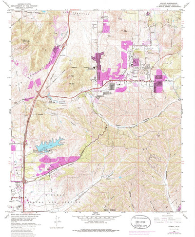 United States Geological Survey Poway, CA (1967, 24000-Scale) digital map
