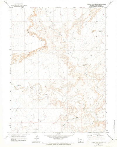 United States Geological Survey Powder Mountain NE, WY (1970, 24000-Scale) digital map