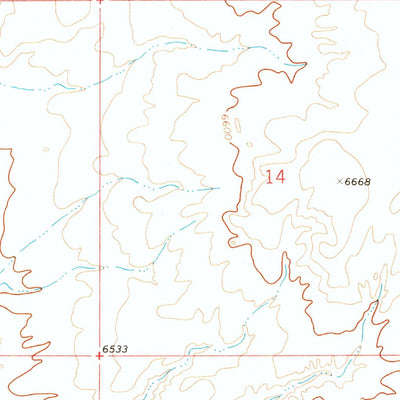 United States Geological Survey Powder Mountain NE, WY (1970, 24000-Scale) digital map