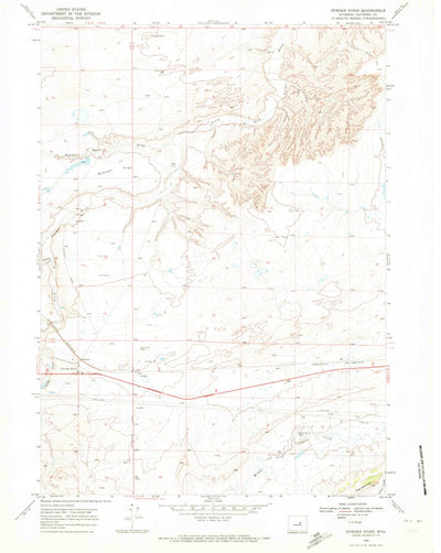 United States Geological Survey Powder River, WY (1968, 24000-Scale) digital map