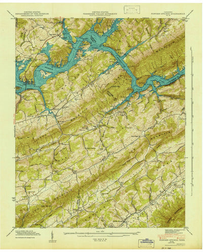 United States Geological Survey Powder Springs, TN (1942, 24000-Scale) digital map