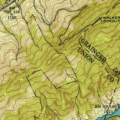 United States Geological Survey Powder Springs, TN (1942, 24000-Scale) digital map