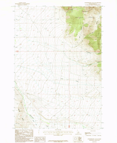 United States Geological Survey Powderhorn Gulch, ID (1987, 24000-Scale) digital map