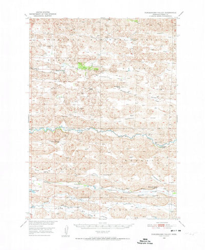 United States Geological Survey Powderhorn Valley, NE (1950, 62500-Scale) digital map