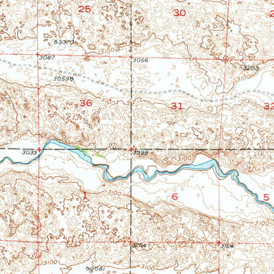 United States Geological Survey Powderhorn Valley, NE (1950, 62500-Scale) digital map