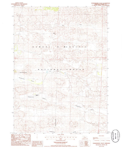 United States Geological Survey Powderhorn Valley, NE (1985, 24000-Scale) digital map