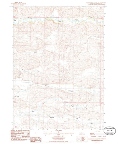 United States Geological Survey Powderhorn Valley SW, NE (1985, 24000-Scale) digital map