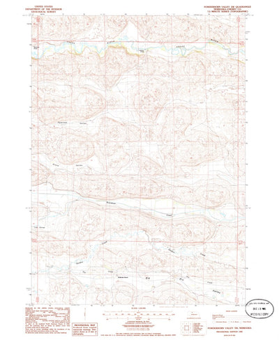 United States Geological Survey Powderhorn Valley SW, NE (1985, 24000-Scale) digital map