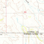 United States Geological Survey Powderville, MT (1979, 24000-Scale) digital map
