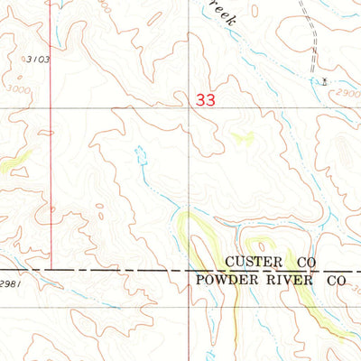 United States Geological Survey Powderville, MT (1979, 24000-Scale) digital map