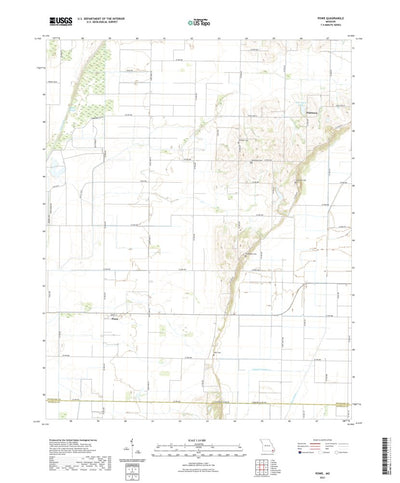 United States Geological Survey Powe, MO (2021, 24000-Scale) digital map
