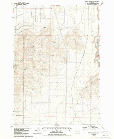 United States Geological Survey Powell Buttes, OR (1988, 24000-Scale) digital map