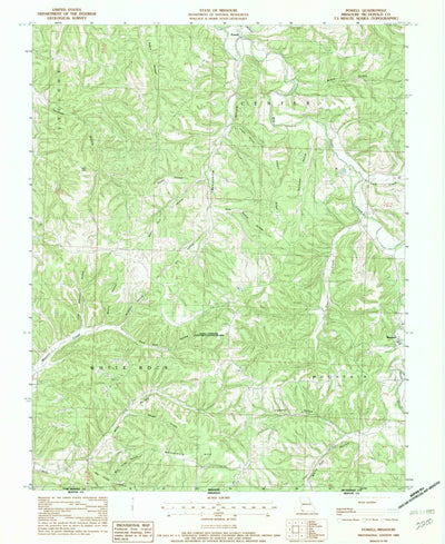 United States Geological Survey Powell, MO (1982, 24000-Scale) digital map