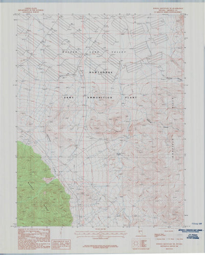 United States Geological Survey Powell Mountain NE, NV (1987, 24000-Scale) digital map