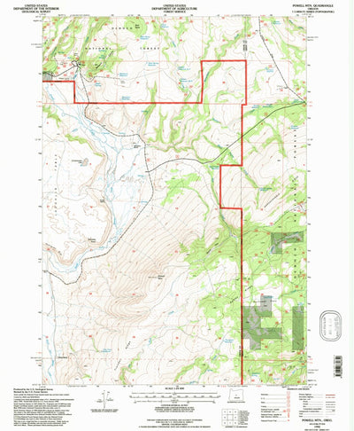 United States Geological Survey Powell Mountain, OR (1992, 24000-Scale) digital map