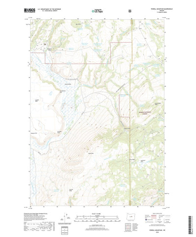 United States Geological Survey Powell Mountain, OR (2020, 24000-Scale) digital map