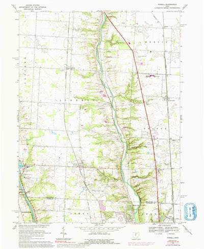 United States Geological Survey Powell, OH (1967, 24000-Scale) digital map