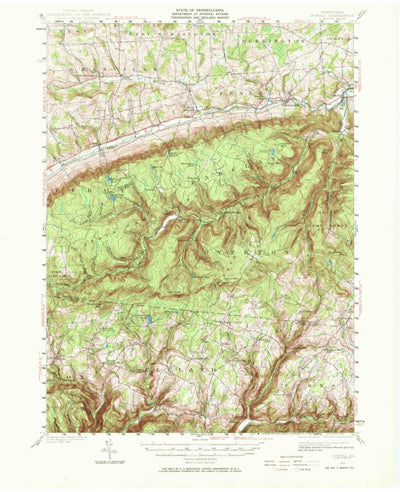 United States Geological Survey Powell, PA (1943, 62500-Scale) digital map