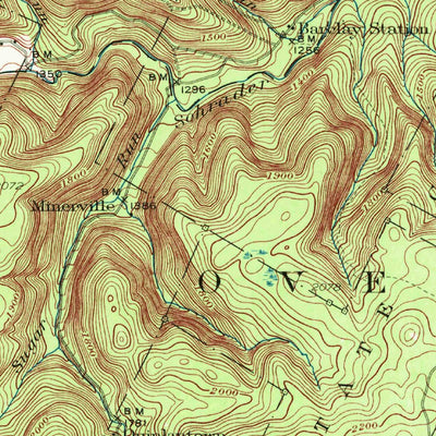 United States Geological Survey Powell, PA (1943, 62500-Scale) digital map