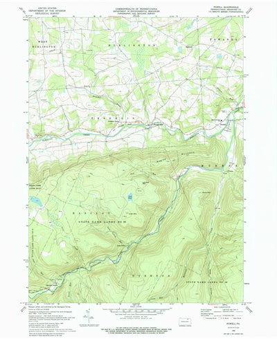 United States Geological Survey Powell, PA (1969, 24000-Scale) digital map