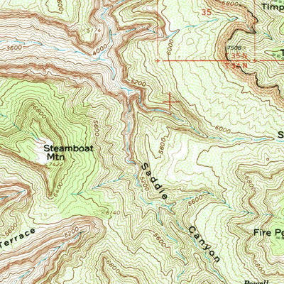 United States Geological Survey Powell Plateau, AZ (1962, 62500-Scale) digital map