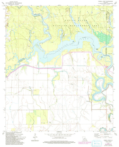 United States Geological Survey Powell Point, LA (1972, 24000-Scale) digital map