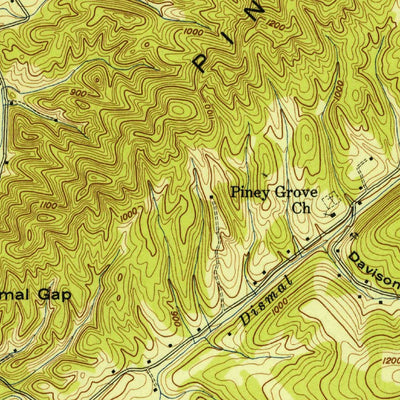 United States Geological Survey Powell, TN (1941, 24000-Scale) digital map