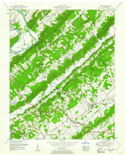 United States Geological Survey Powell, TN (1952, 24000-Scale) digital map