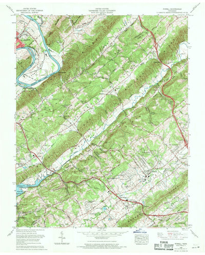 United States Geological Survey Powell, TN (1968, 24000-Scale) digital map