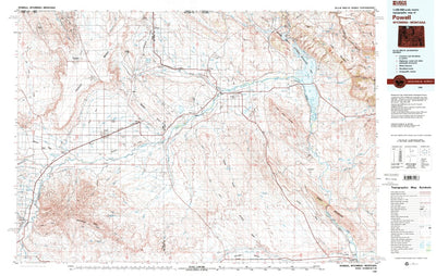 United States Geological Survey Powell, WY-MT (1980, 100000-Scale) digital map