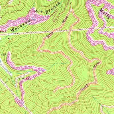 United States Geological Survey Powellton, WV (1965, 24000-Scale) digital map