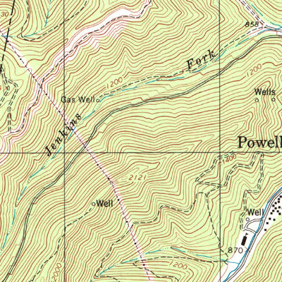 United States Geological Survey Powellton, WV (1996, 24000-Scale) digital map