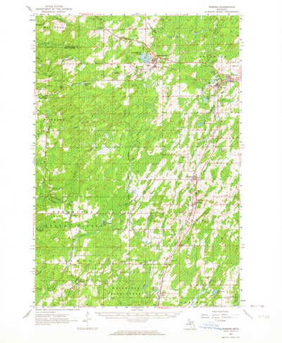 United States Geological Survey Powers, MI (1963, 62500-Scale) digital map