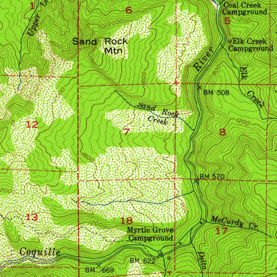 United States Geological Survey Powers, OR (1954, 62500-Scale) digital map