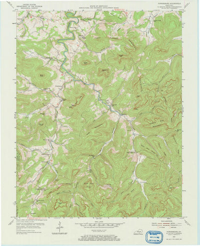United States Geological Survey Powersburg, KY (1954, 24000-Scale) digital map