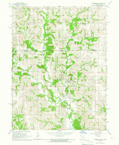 United States Geological Survey Powersville, MO-IA (1964, 24000-Scale) digital map