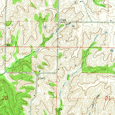 United States Geological Survey Powersville, MO-IA (1964, 24000-Scale) digital map