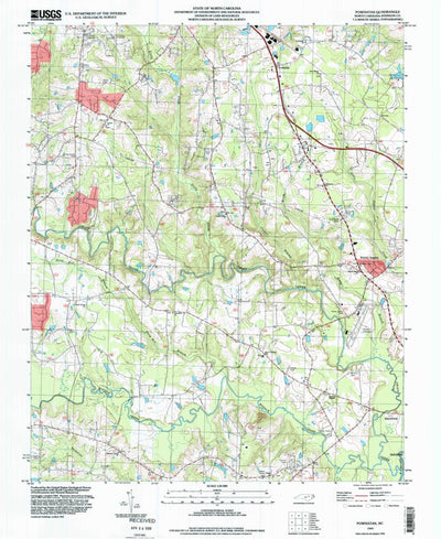 United States Geological Survey Powhatan, NC (1993, 24000-Scale) digital map