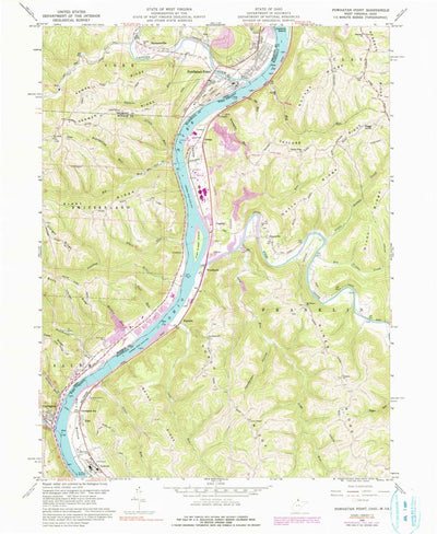 United States Geological Survey Powhatan Point, OH-WV (1960, 24000-Scale) digital map