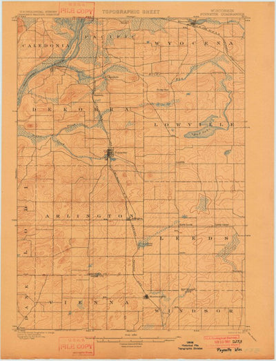 United States Geological Survey Poynette, WI (1901, 62500-Scale) digital map
