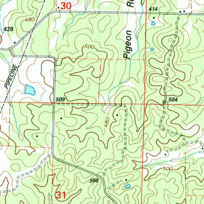 United States Geological Survey Poynor, MO (1997, 24000-Scale) digital map