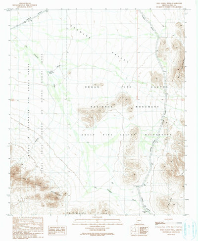 United States Geological Survey Pozo Nuevo Well, AZ (1990, 24000-Scale) digital map