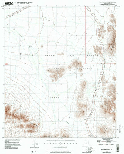 United States Geological Survey Pozo Nuevo Well, AZ (1996, 24000-Scale) digital map