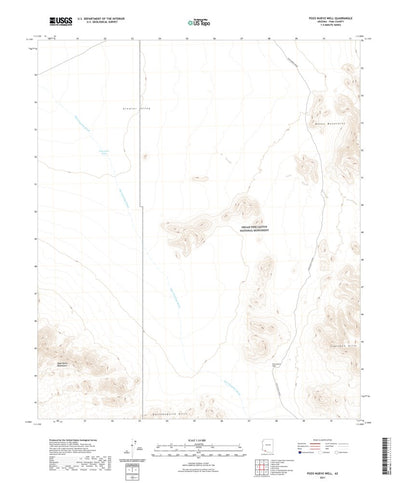 United States Geological Survey Pozo Nuevo Well, AZ (2021, 24000-Scale) digital map