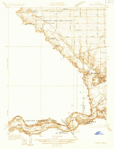 United States Geological Survey Prado Dam, CA (1933, 31680-Scale) digital map