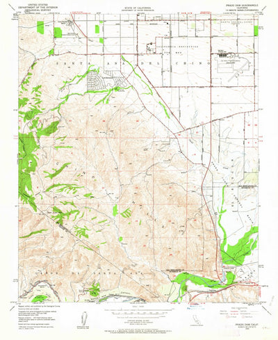 United States Geological Survey Prado Dam, CA (1949, 24000-Scale) digital map