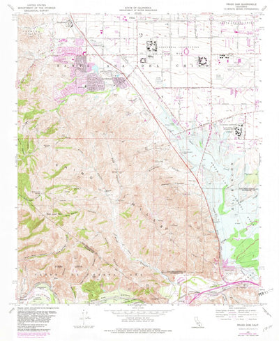 United States Geological Survey Prado Dam, CA (1967, 24000-Scale) digital map