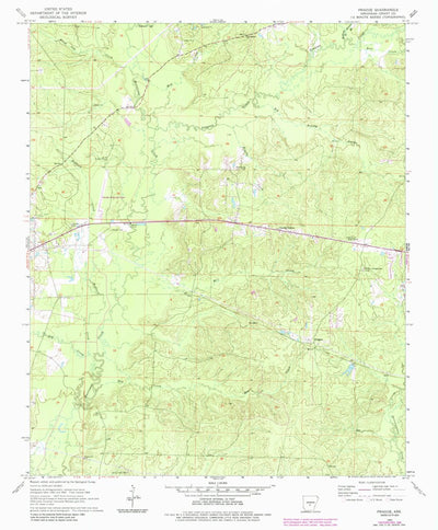 United States Geological Survey Prague, AR (1964, 24000-Scale) digital map